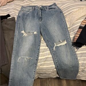 Flying Monkey Light Blue Straight Leg Jeans